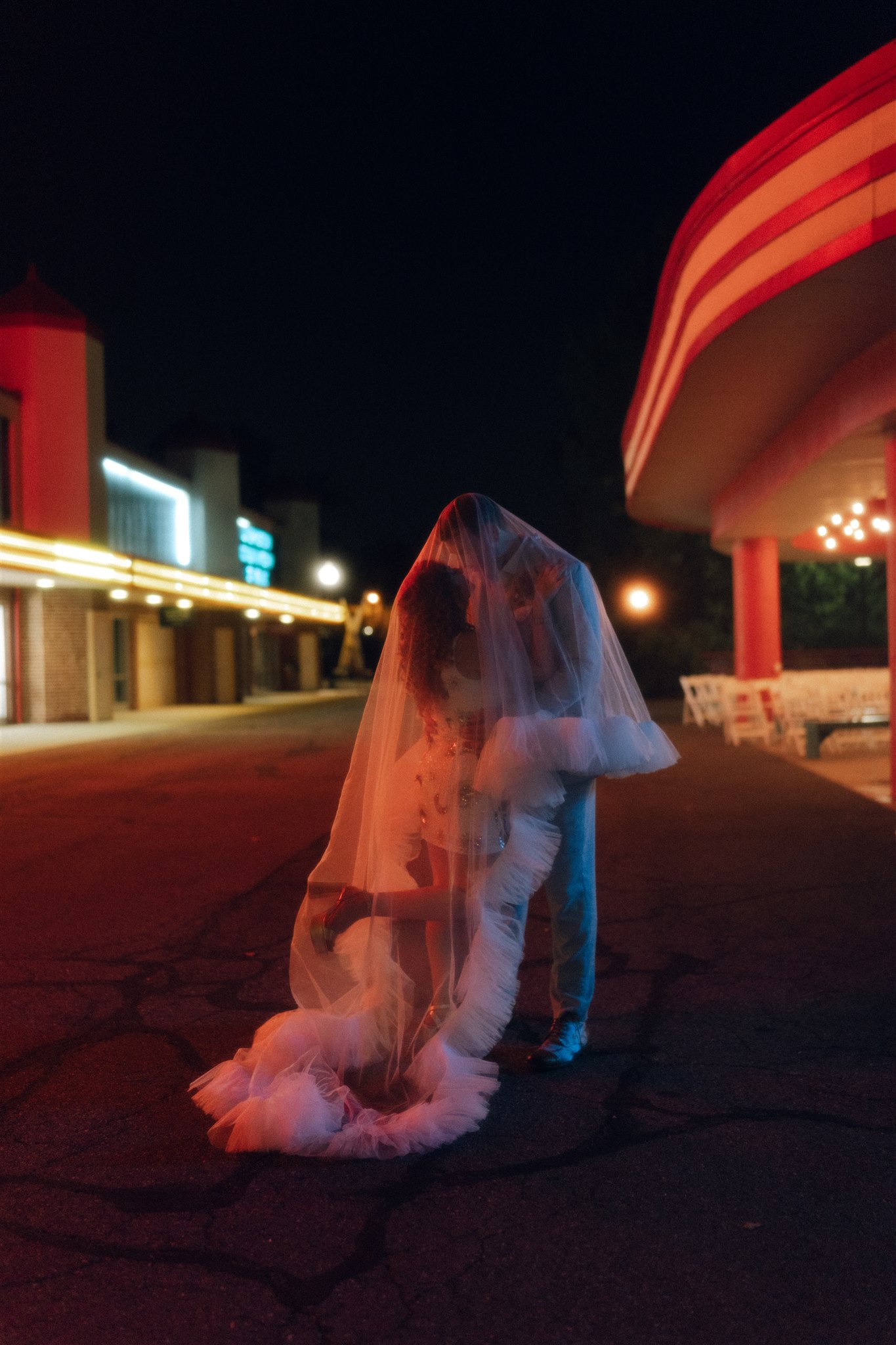 Cuddle Up Pavilion at night