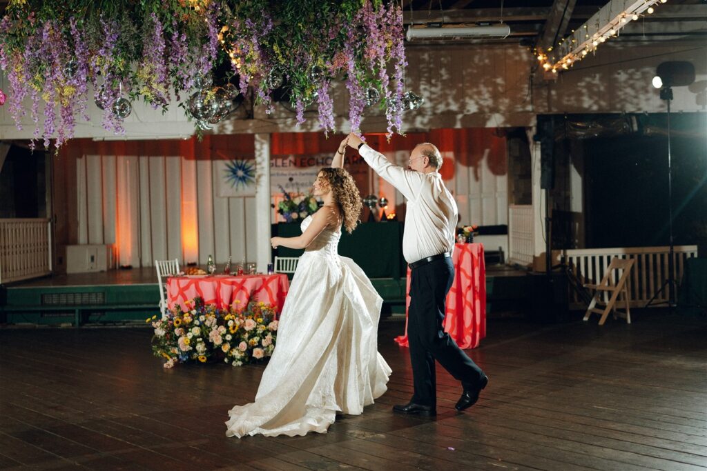 Father daughter dance at an Echo Park wedding reception.