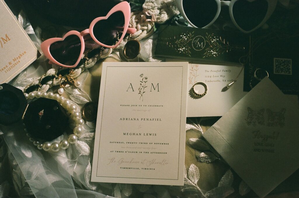 A Showalter's Orchard and Greenhouse Wedding invitation