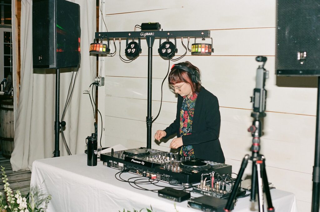 DJ at the wedding reception